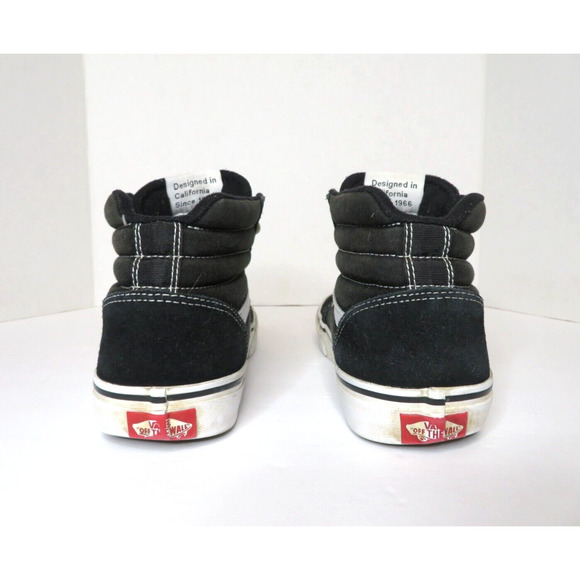 Vans Old Skool SK8-Hi Men's Black White Canvas Shoes Mid Top Sneakers - Size 7.5 - Picture 7 of 9